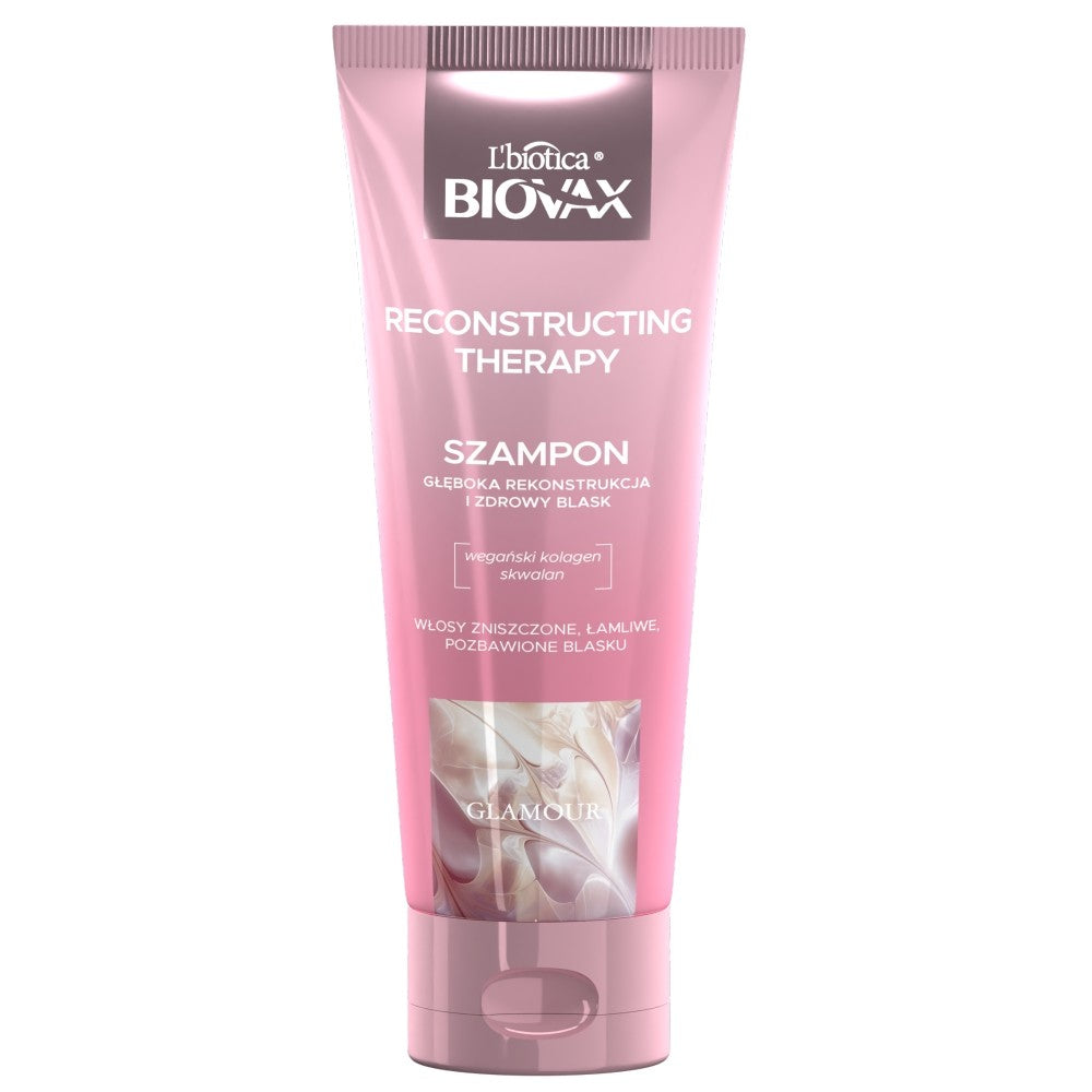 L'BIOTICA Biovax Glamour Reconstructing Therapy Shampoo - for damaged, brittle, and dull hair 200ml | Vaistine1.lt | WestPharmacy.eu