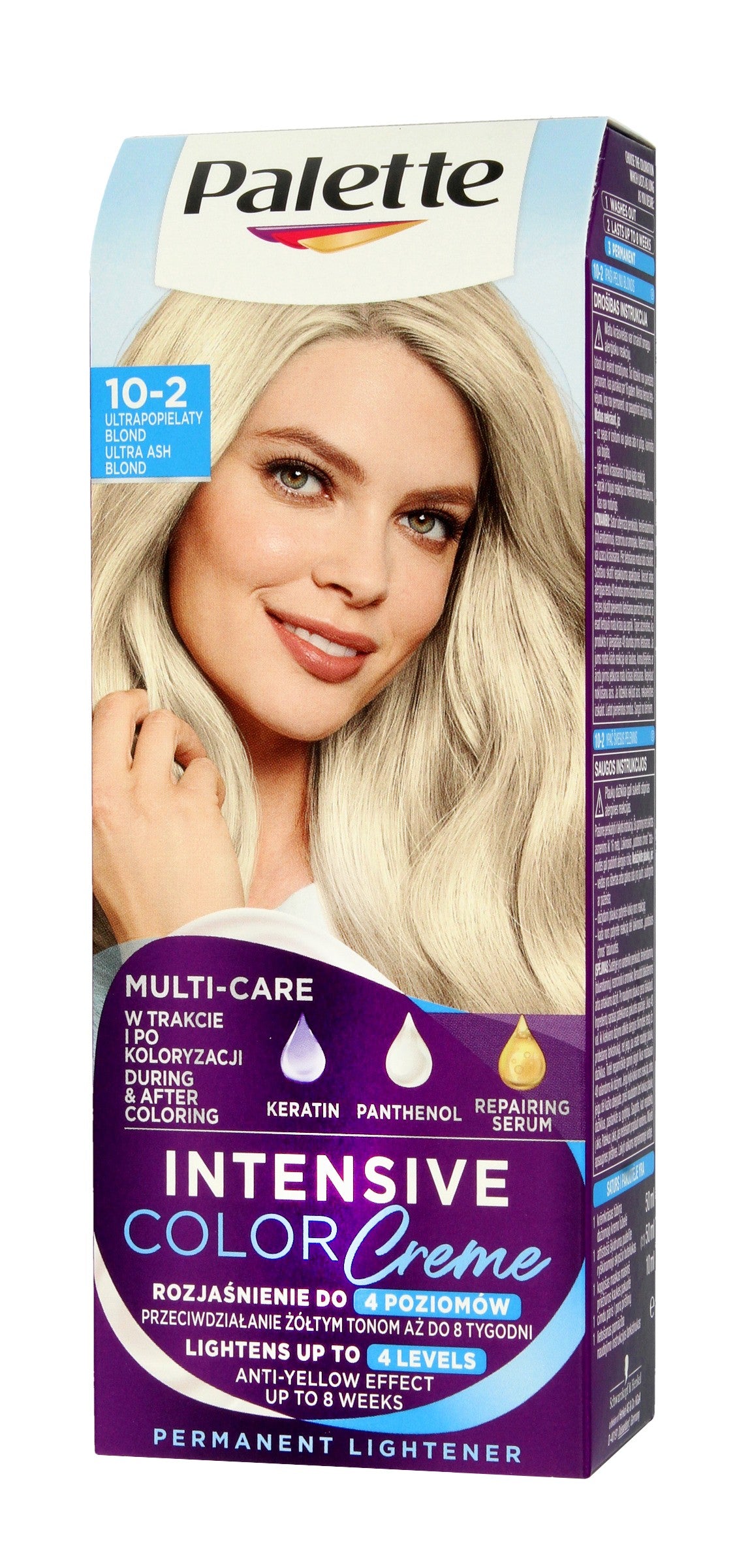 Palette Intensive Color Creme Multi Care Coloring Cream No. 10-2 Ash Blonde 1op. | Vaistine1.lt | WestPharmacy.eu