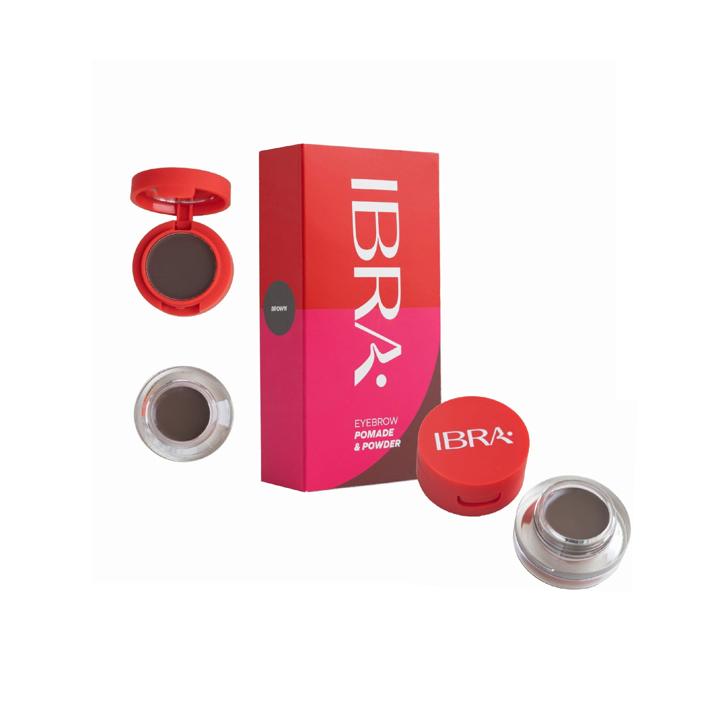 IBRA Eyebrow Pomade & Powder Eyebrow Pomade and Powder Brown - 7g | Vaistine1.lt | WestPharmacy.eu