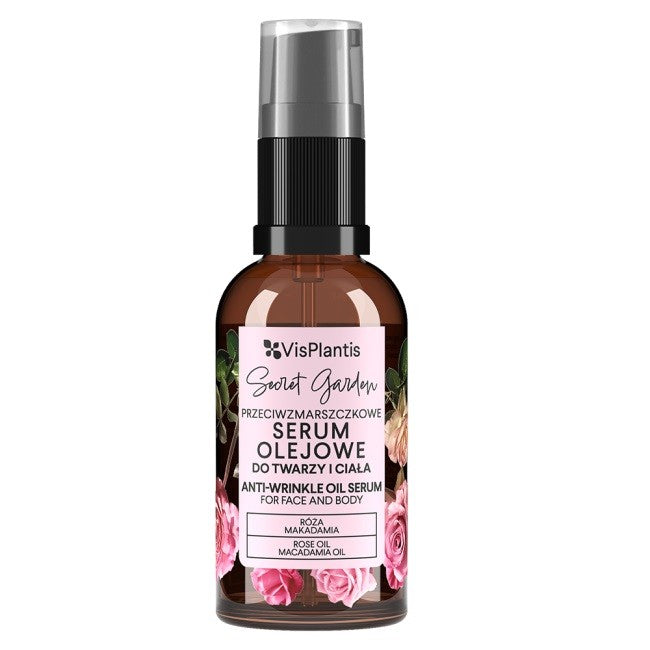 VIS PLANTIS Anti-Wrinkle Oil Serum for face and body - Rose & Macadamia 30ml | Vaistine1.lt | WestPharmacy.eu
