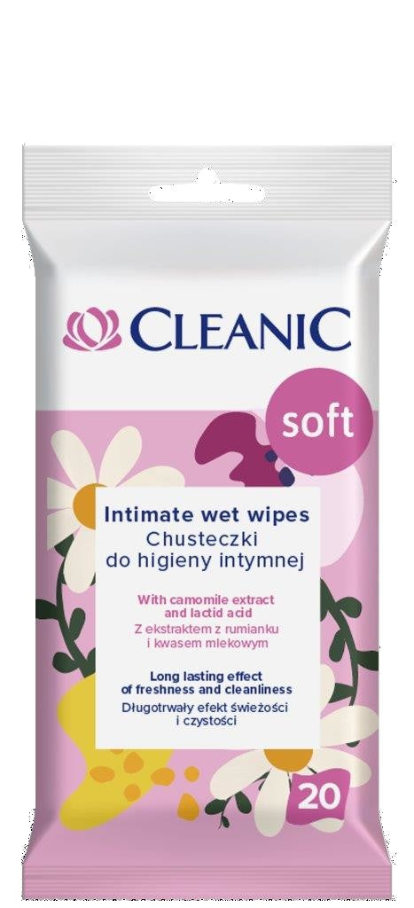 CLEANIC Intimate Hygiene Wipes Soft 1 pack - 20 pieces | Vaistine1.lt | WestPharmacy.eu