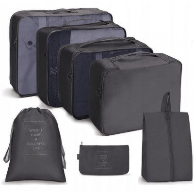 Cosmetic bags - travel organizers - black, 1 pack - 7 pcs | Vaistine1.lt | WestPharmacy.eu