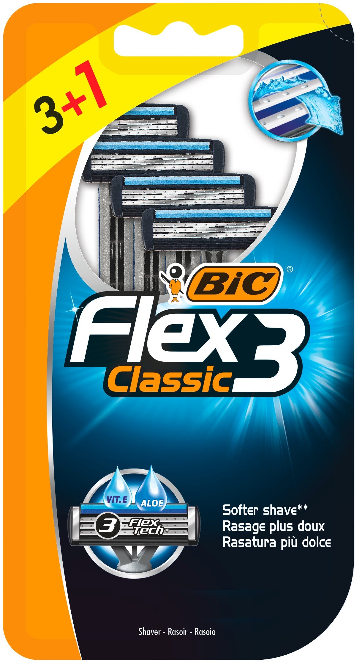 BIC Razor BIC Flex 3 Clas.Blister3+1 | Vaistine1.lt | WestPharmacy.eu