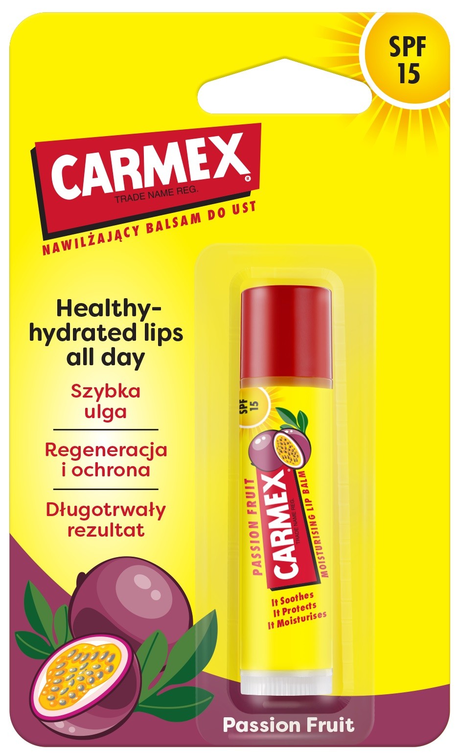 CARMEX Naturally Moisturizing Lip Balm - Passion Fruit 4.25g | Vaistine1.lt | WestPharmacy.eu