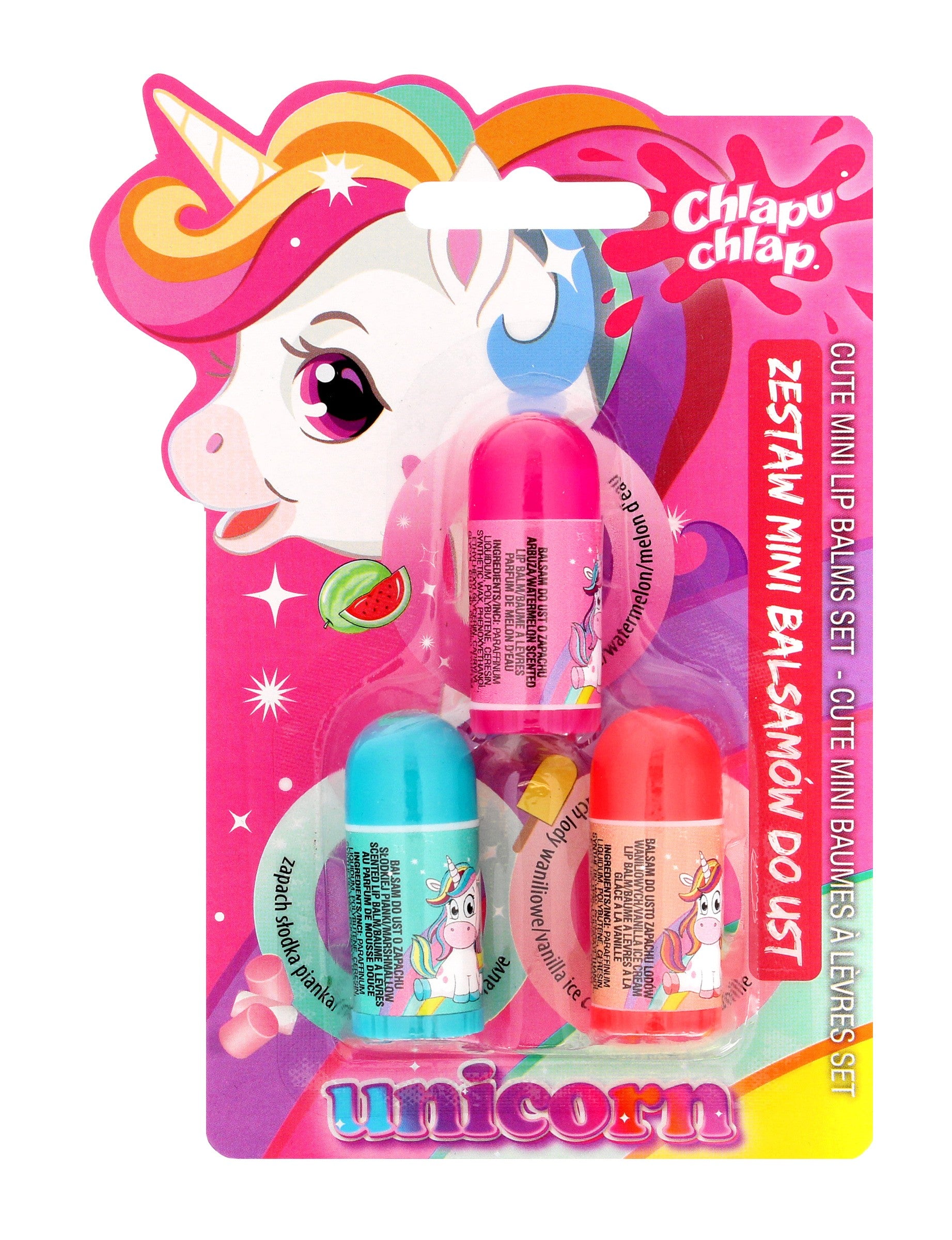 CHLAPU CHLAPU Kids 3 MINI LIP BALMS | Vaistine1.lt | WestPharmacy.eu