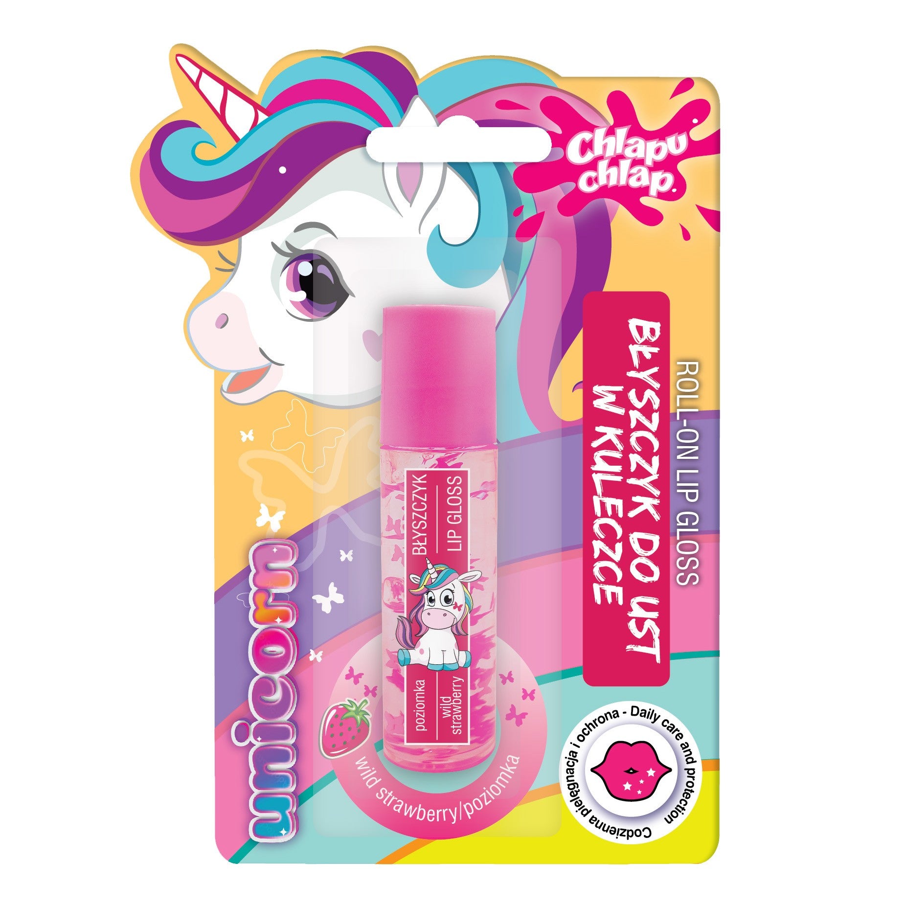 CHLAPU CHLAP Lip gloss in a ball Unicorn - strawberry 1 piece | Vaistine1.lt | WestPharmacy.eu