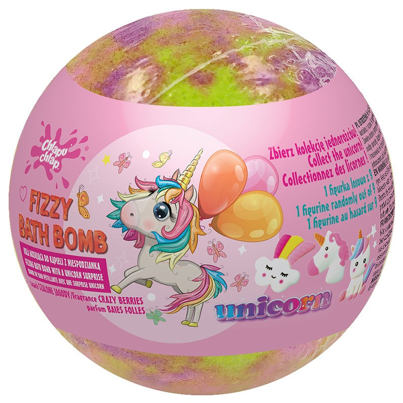 CHLAPU CHLAP Bath Bomb with Surprise Unicorn - Crazy Berries (berry) 1pc | Vaistine1.lt | WestPharmacy.eu