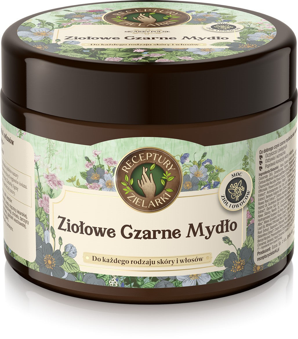 HERBAL RECIPES Skarby Polne Herbal Black Soap for all skin and hair types 300ml | Vaistine1.lt | WestPharmacy.eu