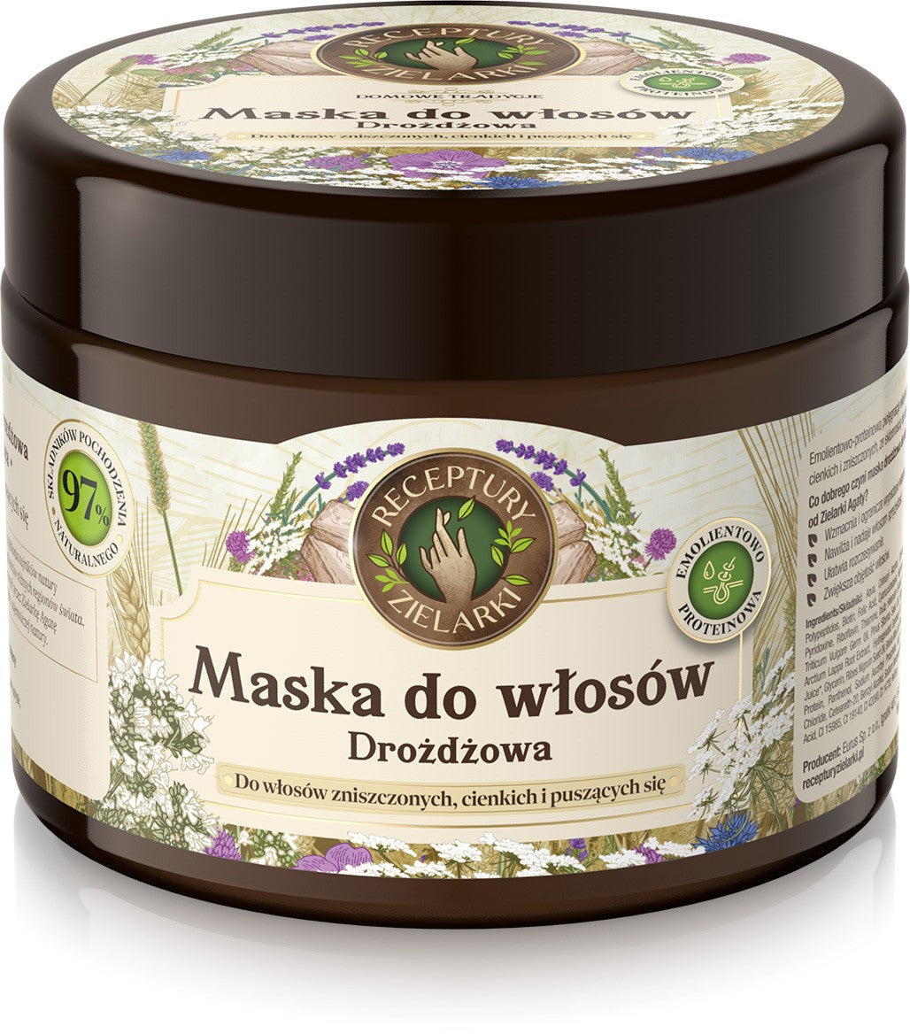 HERBAL RECIPES Home Traditions Yeast mask for damaged, thin, and frizzy hair 300ml | Vaistine1.lt | WestPharmacy.eu