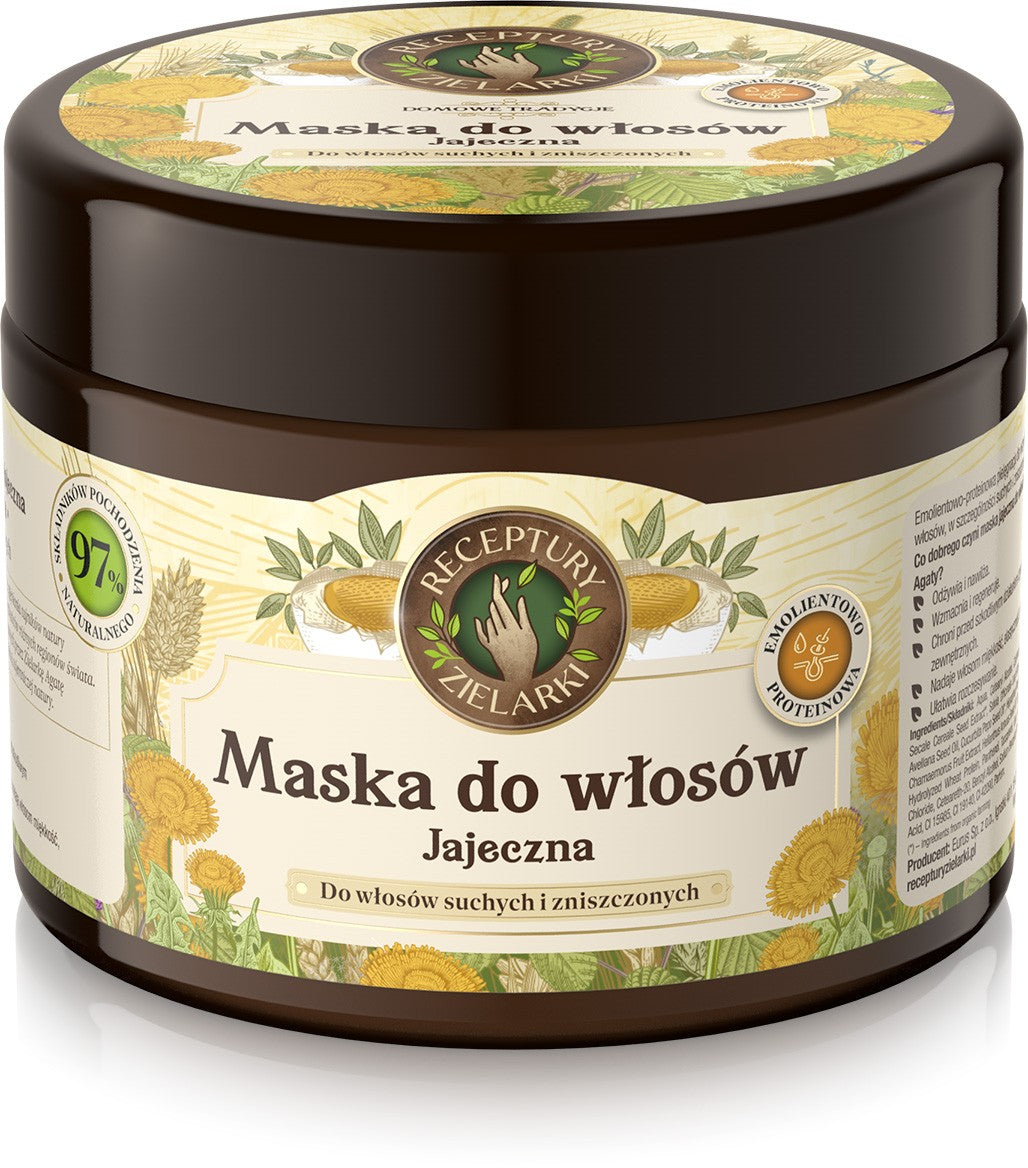 HERBAL RECIPES Home Traditions Egg Mask for Dry and Damaged Hair 300ml | Vaistine1.lt | WestPharmacy.eu
