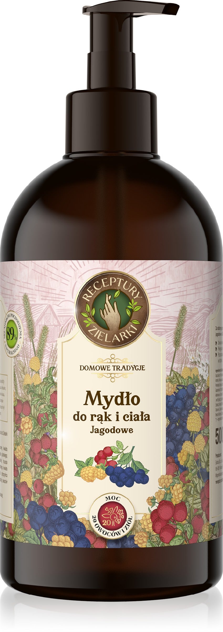 HERBAL RECIPES Home Traditions Liquid soap for hands and body - Blueberry 500ml | Vaistine1.lt | WestPharmacy.eu