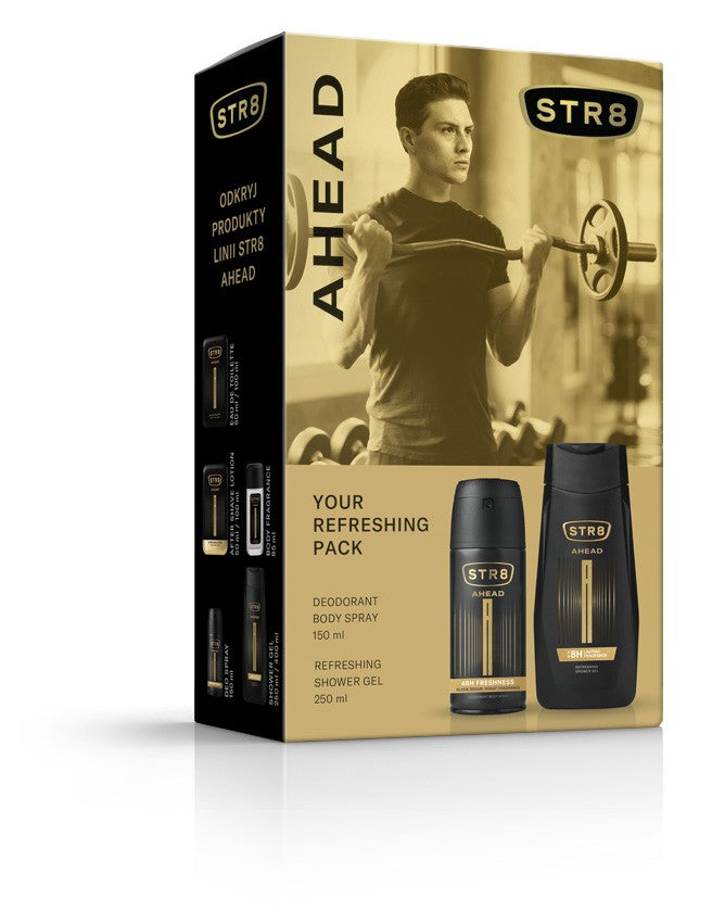 STR 8 Ahead gift set (Deo spray 150ml + Shower gel 250ml) | Vaistine1.lt | WestPharmacy.eu