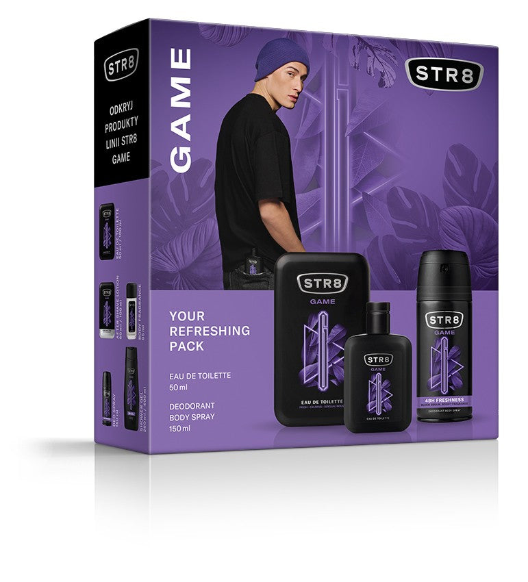 STR 8 Game gift set (Eau de Toilette 50ml + Deo spray 150ml) | Vaistine1.lt | WestPharmacy.eu