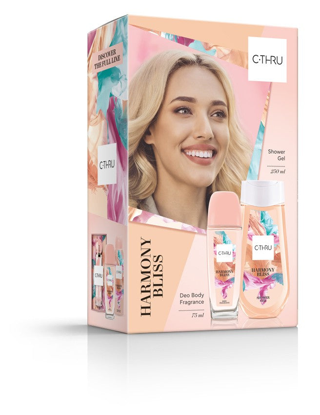 C-THRU Harmony Bliss gift set (Natural deodorant spray 75ml + Shower gel 250ml) | Vaistine1.lt | WestPharmacy.eu