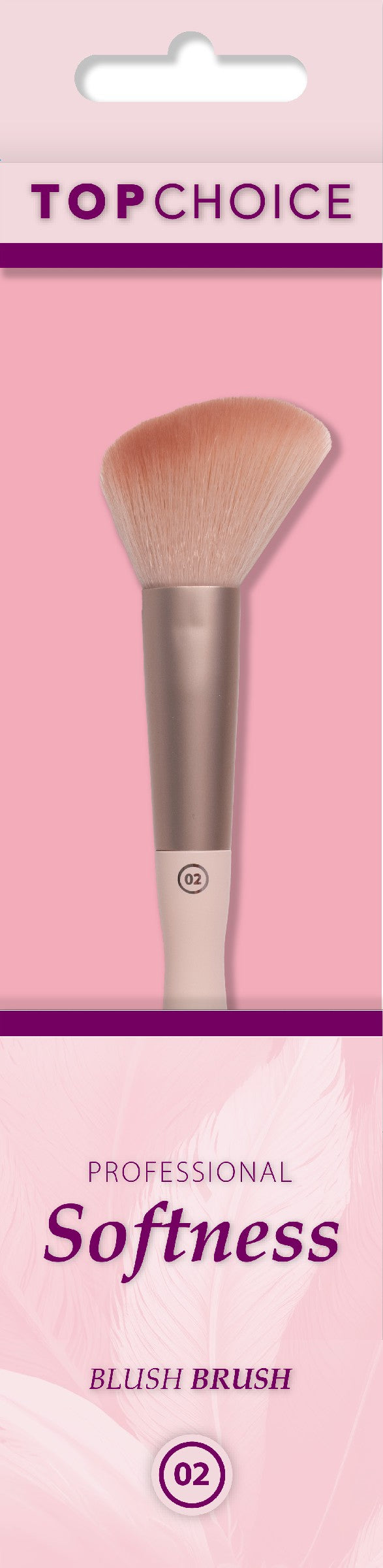 TOP CHOICE Professional Softness Brush No. 02 - for blush, bronzer and highlighter (30031) 1 pc. | Vaistine1.lt | WestPharmacy.eu