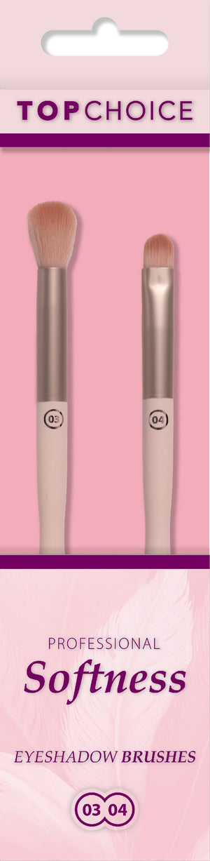 TOP CHOICE Professional Softness brushes no. 03 and 04 - for shadows, highlighter, concealer (30048) 1 pack - 2 pcs. | Vaistine1.lt | WestPharmacy.eu