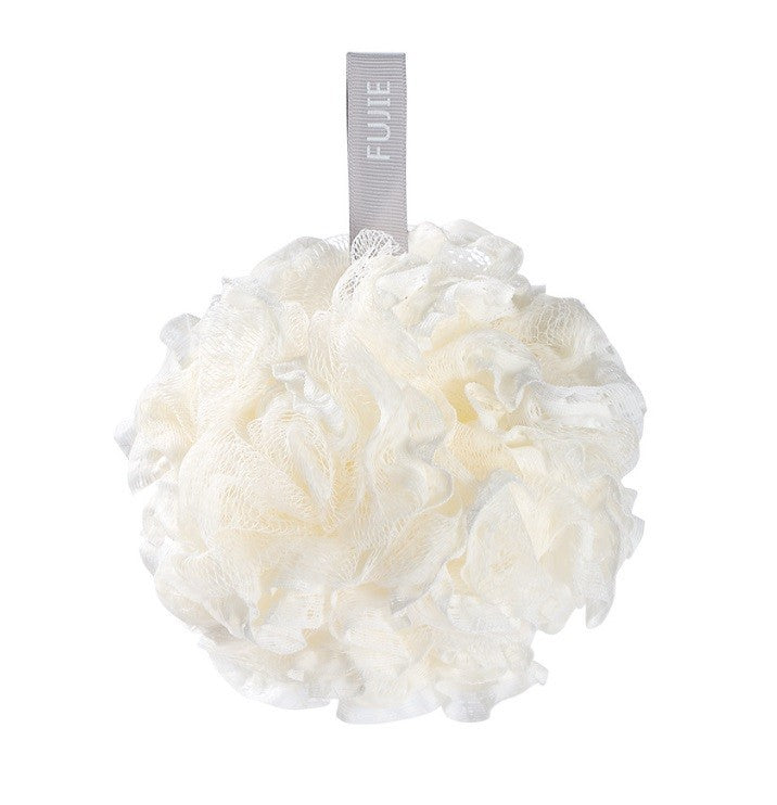Round bath sponge "Ruffles" - white 1 pc | Vaistine1.lt | WestPharmacy.eu