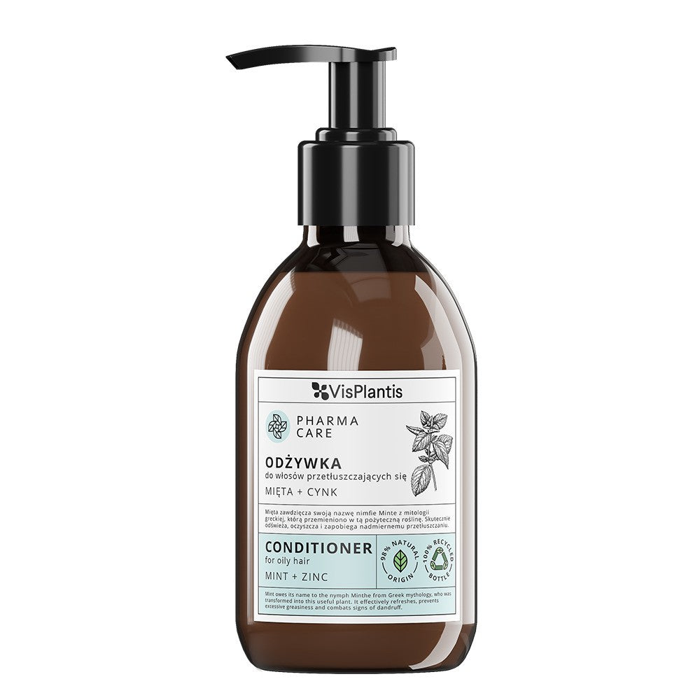 PHARMA CARE Hair conditioner for oily hair Mint + Zinc 300 ml | Vaistine1.lt | WestPharmacy.eu