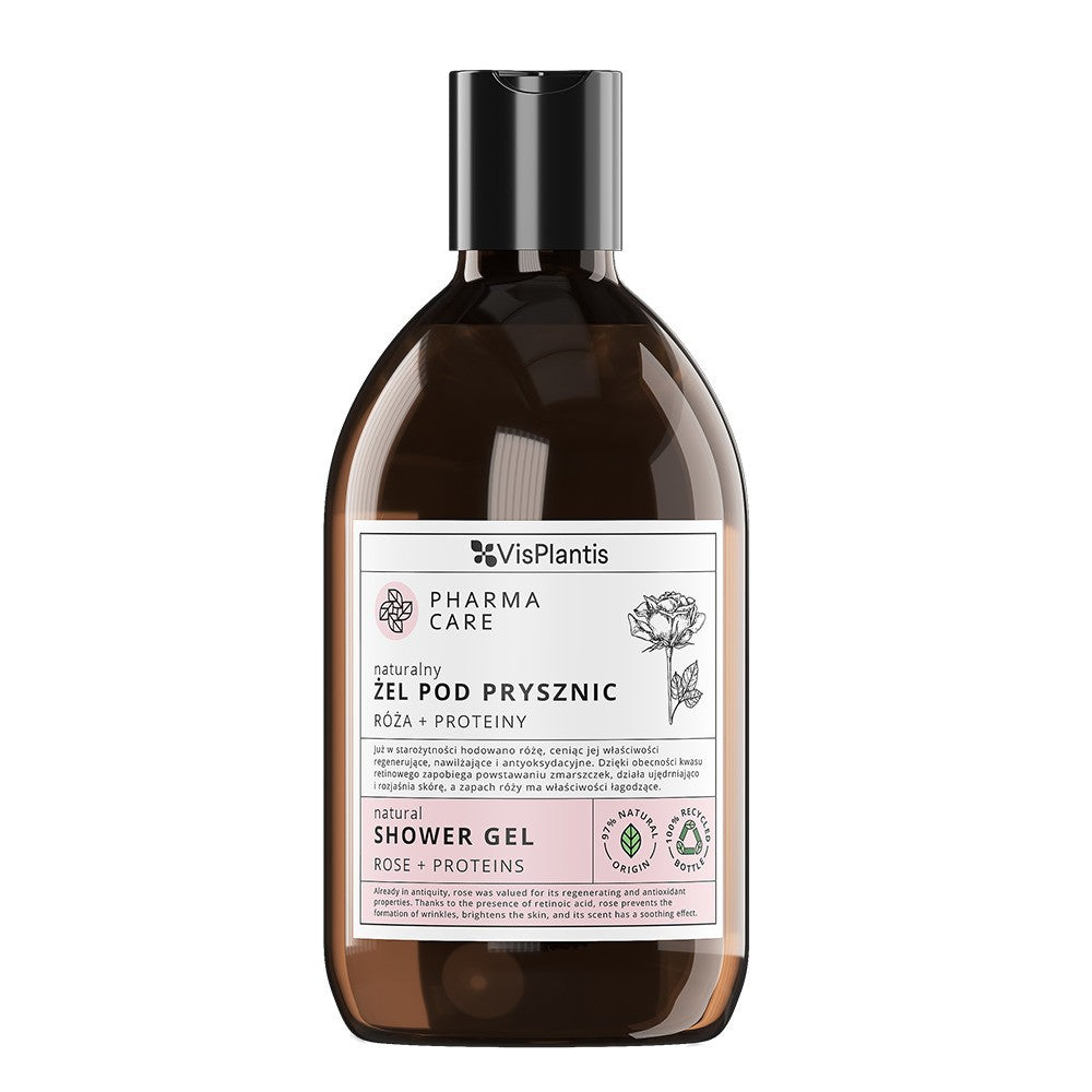PHARMA CARE Natural shower gel Rose + Proteins 500 ml | Vaistine1.lt | WestPharmacy.eu