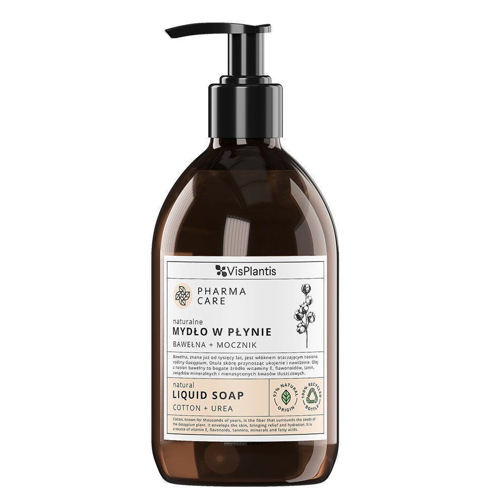 PHARMA CARE Natural liquid soap Cotton + Urea 500 ml | Vaistine1.lt | WestPharmacy.eu
