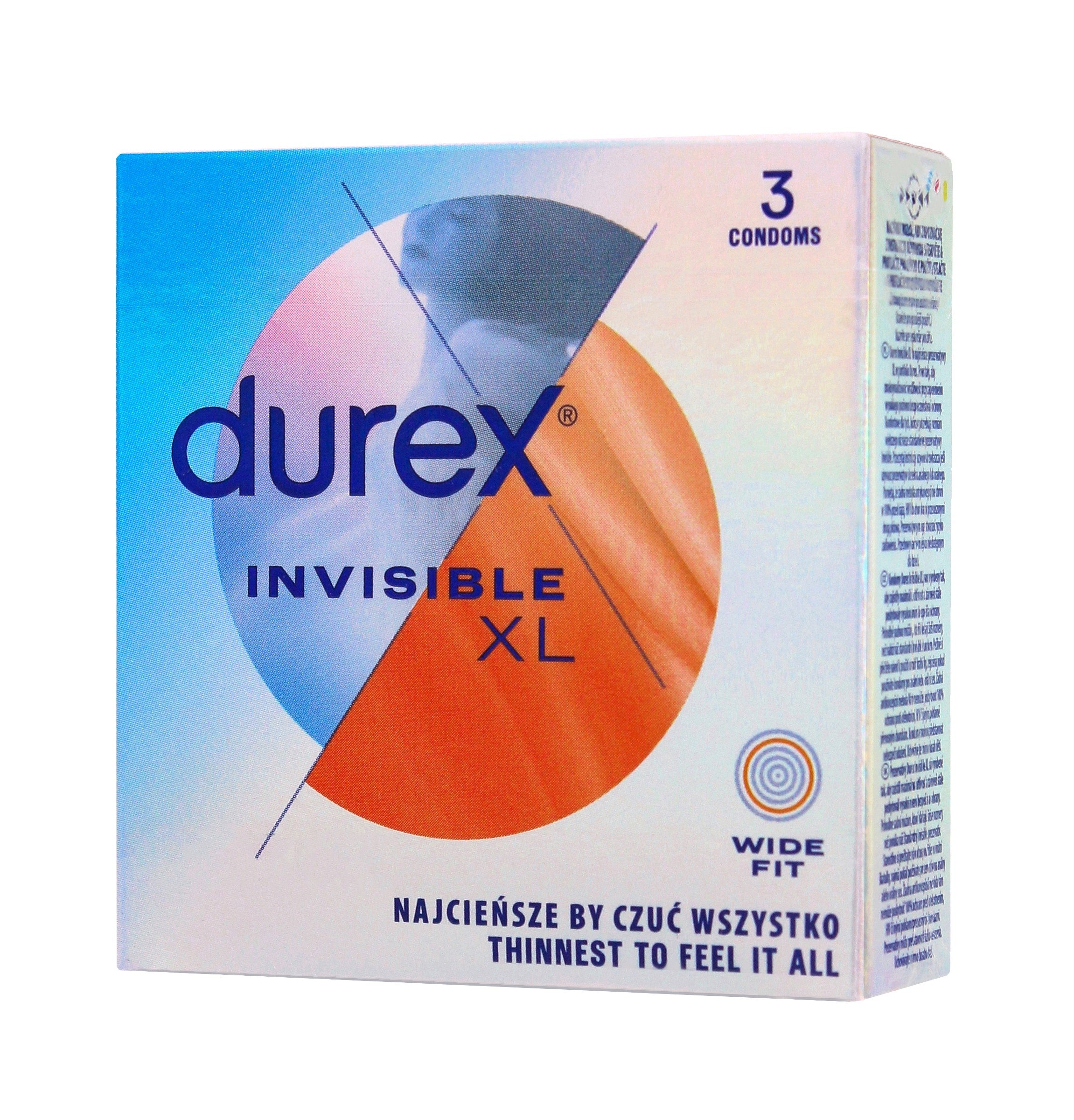 DUREX GIFT 3 pcs INVISIBLE XL | Vaistine1.lt | WestPharmacy.eu