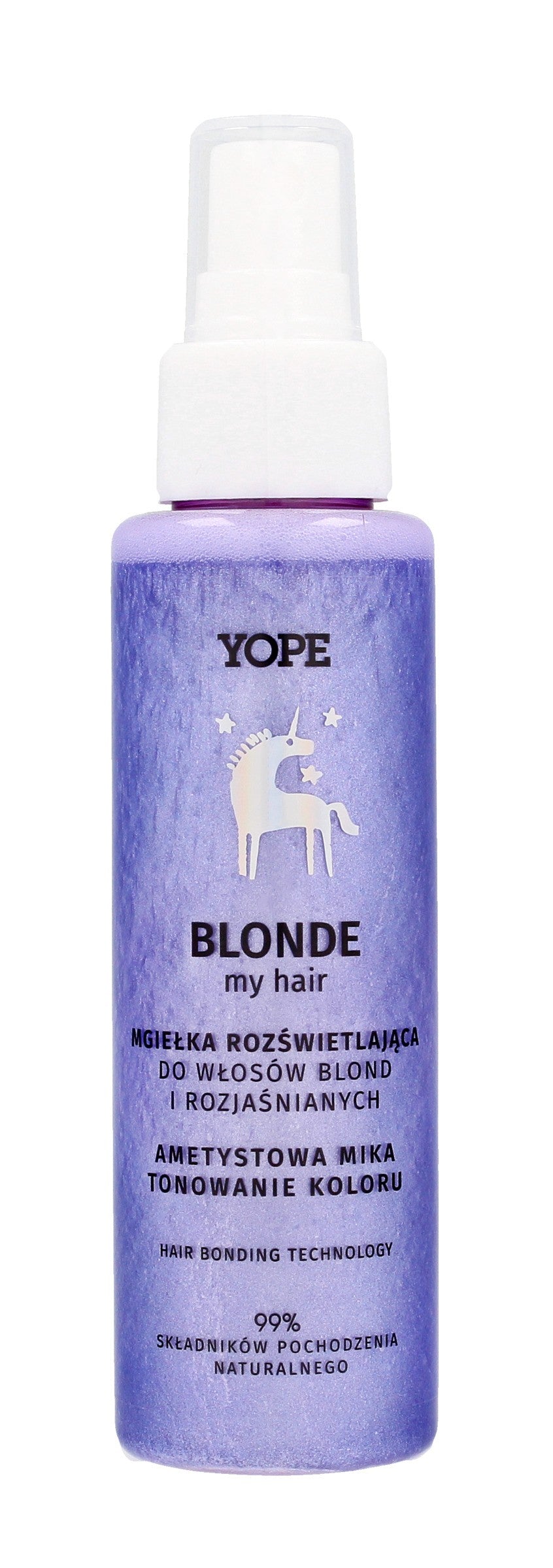 YOPE Blonde My Hair Illuminating Hair Mist for blonde and lightened hair - Amethyst Mica 100ml | Vaistine1.lt | WestPharmacy.eu