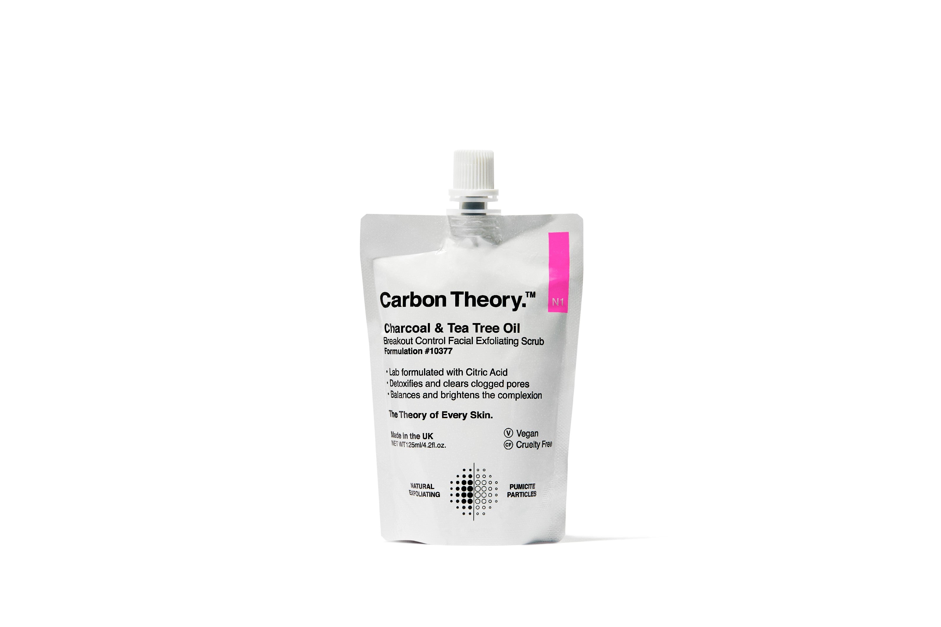 CARBON THEORY Charcoal & Tea Tree Oil Exfoliating Facial Exfoliating Scrub | Vaistine1.lt | WestPharmacy.eu