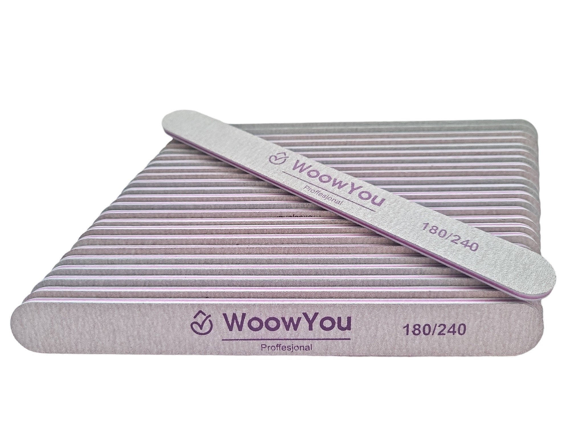 WOOW YOU Professional Disposable nail files with grit 180/240 - straight 1 pack - 25 pcs | Vaistine1.lt | WestPharmacy.eu