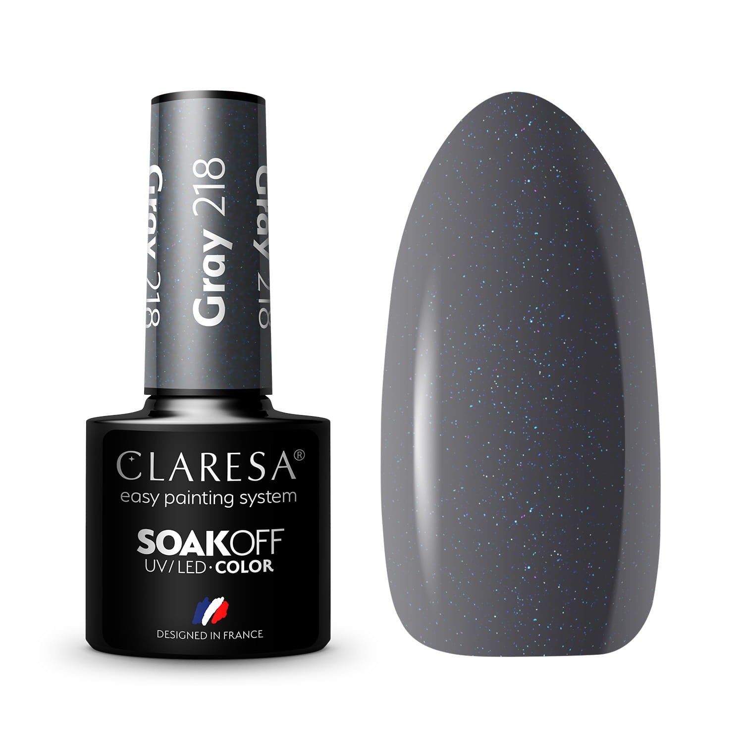 CLARESA Hybrid Lacquer Gray No. 218 5g | Vaistine1.lt | WestPharmacy.eu