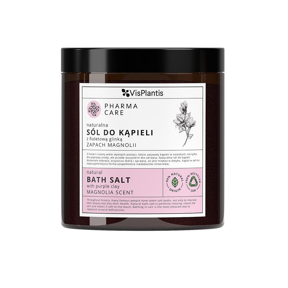 VIS PLANTIS Pharma Care Natural Bath Salt with Purple Clay - Magnolia Scent 800g | Vaistine1.lt | WestPharmacy.eu