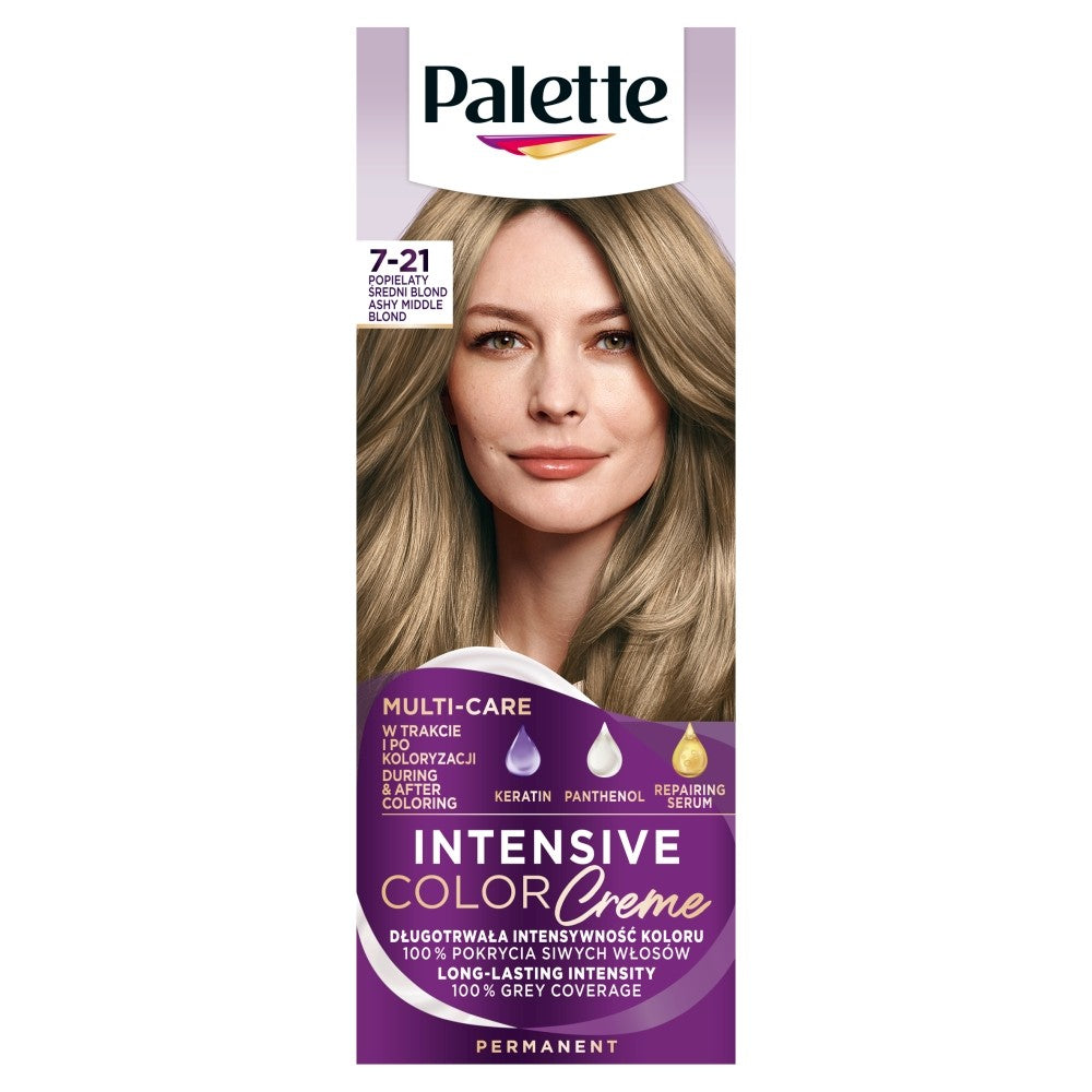 PALETTE Intensive Color Creme Hair Color No. 7-21 - Medium Ash Blonde 1pc. | Vaistine1.lt | WestPharmacy.eu