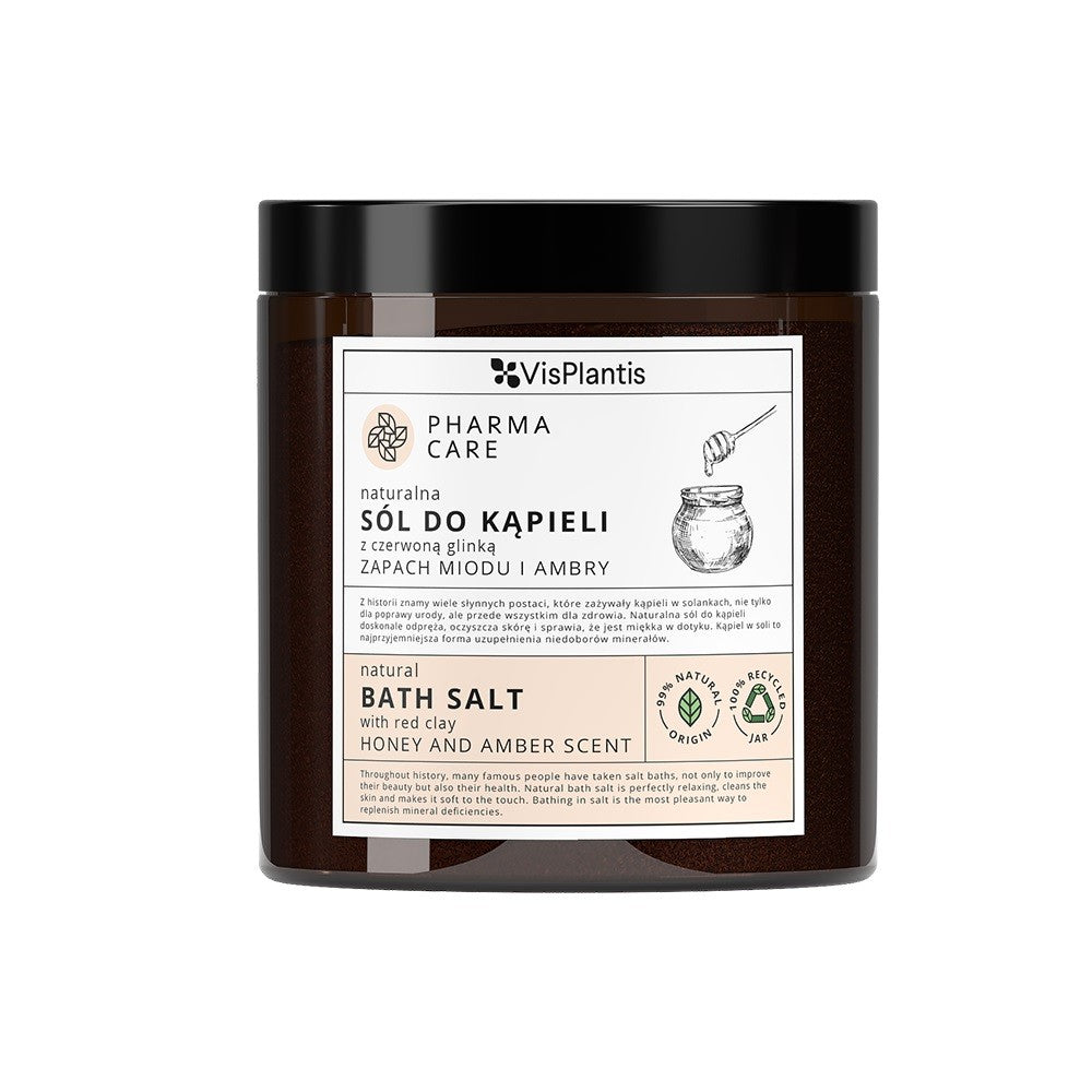 VIS PLANTIS Pharma Care Natural Bath Salt with Red Clay - Honey and Amber scent 800g | Vaistine1.lt | WestPharmacy.eu