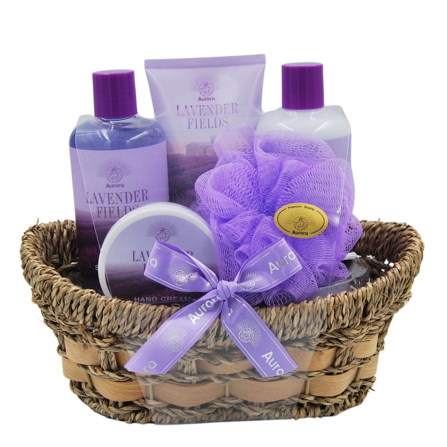 AURORA Gift set for women "Lavender Fields" - basket (5-piece) | Vaistine1.lt | WestPharmacy.eu
