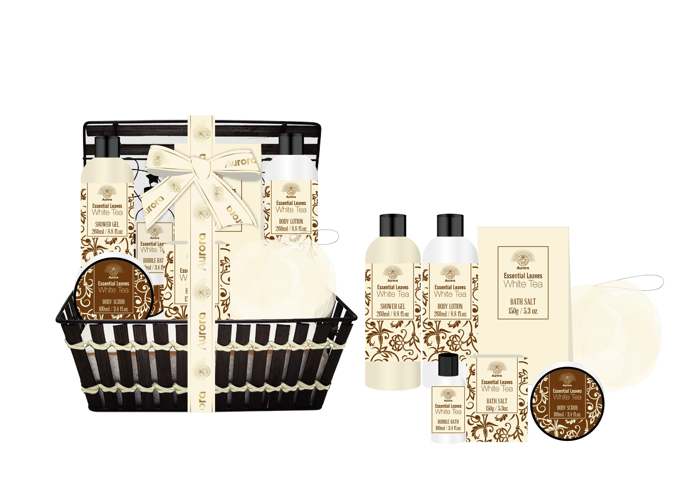AURORA Gift set for women "Essential Leaves - White Tea" | Vaistine1.lt | WestPharmacy.eu
