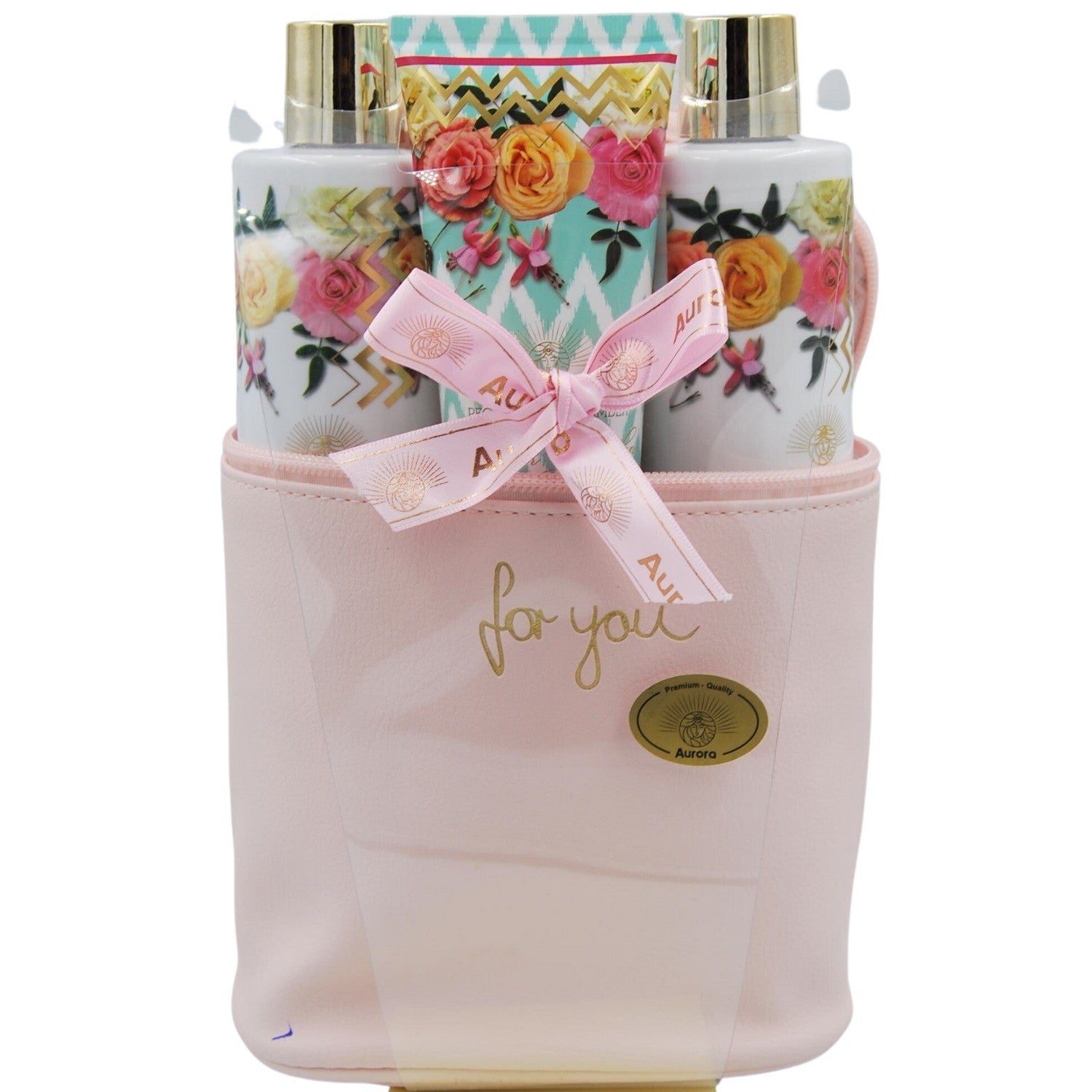 AURORA Gift set for women "Peony & Cherry Amber" - cosmetic bag | Vaistine1.lt | WestPharmacy.eu