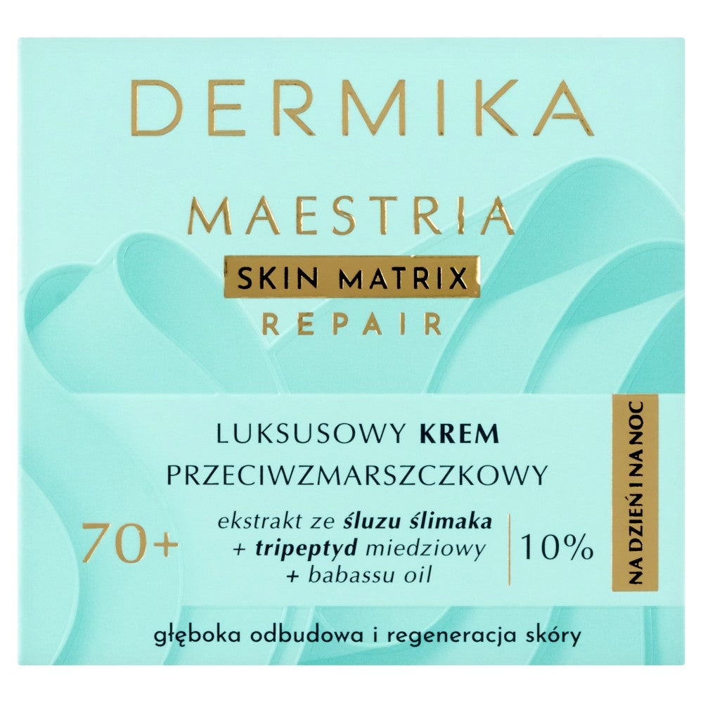 DERMIKA Maestria Skin Matrix Repair Luxury Anti-Wrinkle Cream 70+ with snail mucus extract (10%) for day and night 50ml | Vaistine1.lt | WestPharmacy.eu