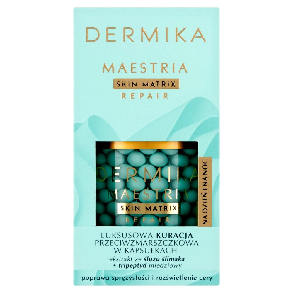 DERMIKA Maestria Skin Matrix Repair Luxury Anti-Wrinkle Treatment in Capsules with Snail Mucus Extract for Day and Night 60g | Vaistine1.lt | WestPharmacy.eu