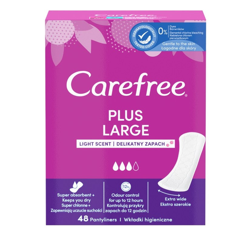 JOHNSON CAREFREE Plus Large Light Scent Sanitary pads with a delicate scent 48 pcs. | Vaistine1.lt | WestPharmacy.eu