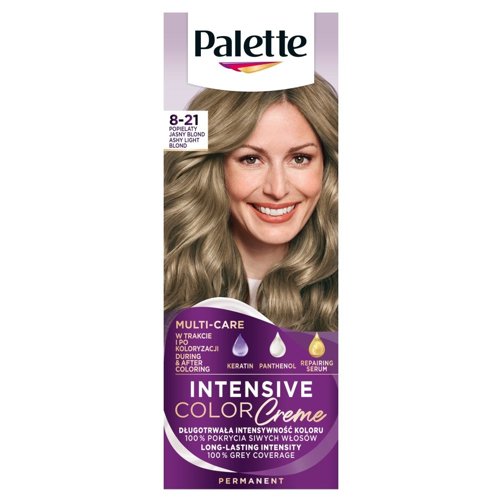 PALETTE Intensive Color Creme Hair Color No. 8-21 - Ash Light Blonde 1pc. | Vaistine1.lt | WestPharmacy.eu