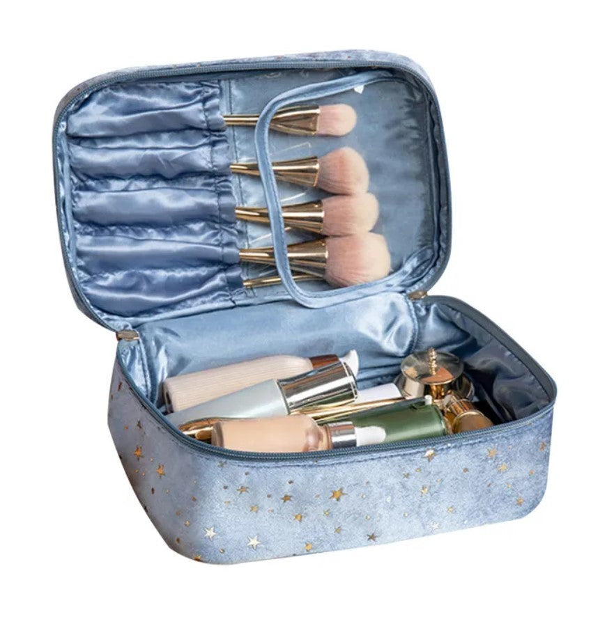 ECARLA Foldable cosmetic bag with 2-in-1 insert - blue KS97N | Vaistine1.lt | WestPharmacy.eu