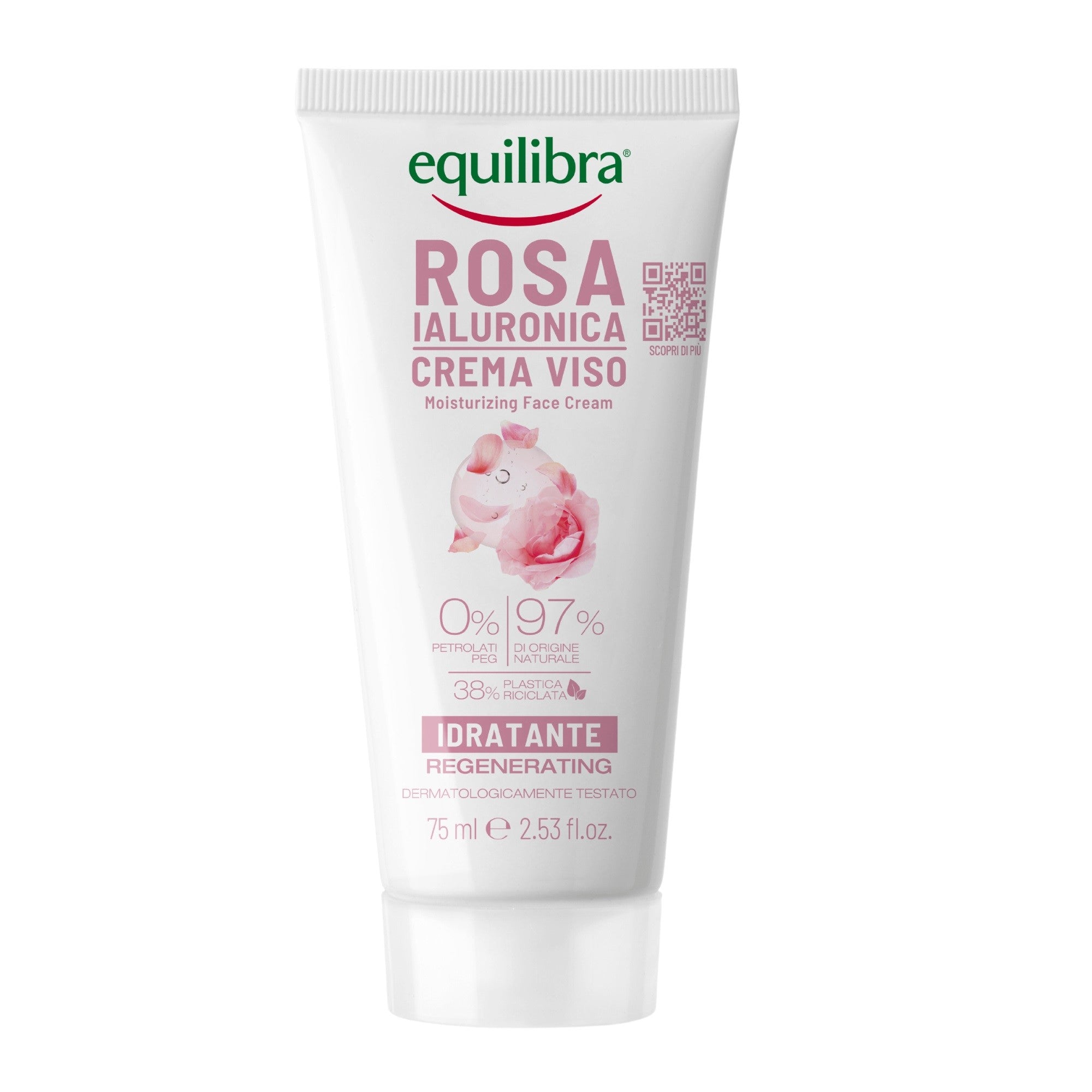 EQUILIBRA Rose Hyaluronic Moisturizing Cream with hyaluronic acid 75ml | Vaistine1.lt | WestPharmacy.eu
