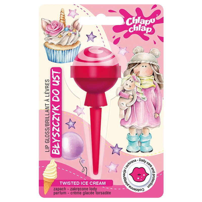 CHLAPU CHLAP Lip Gloss Lollipop - Twisted Ice Cream 8ml | Vaistine1.lt | WestPharmacy.eu