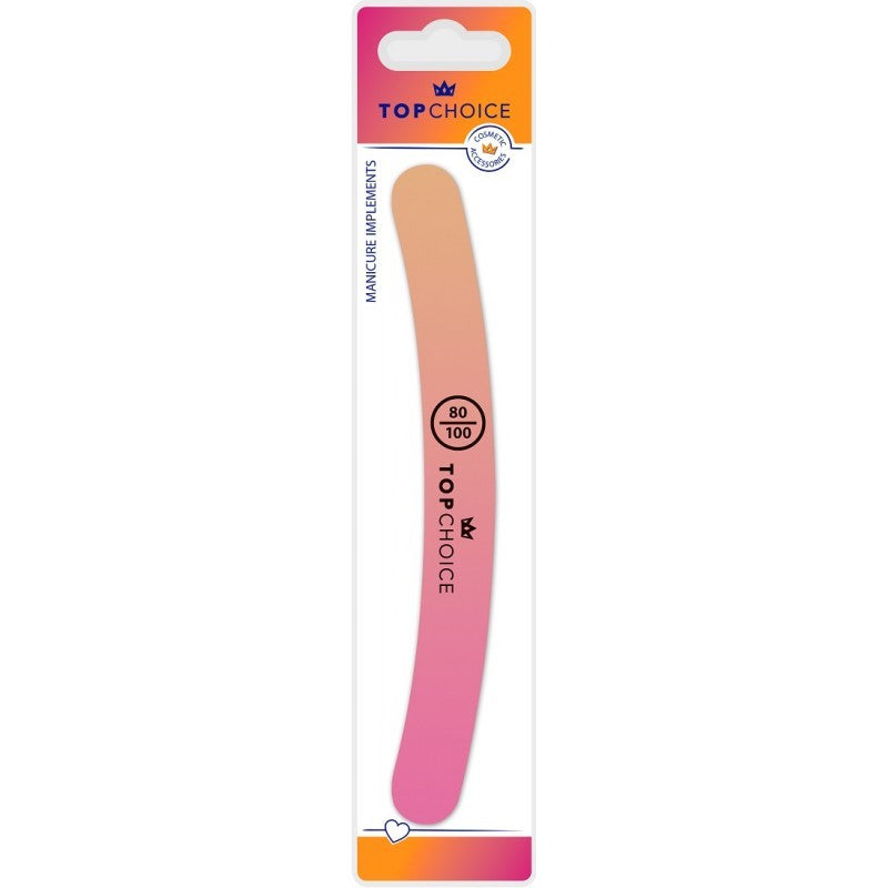TOP CHOICE Manicure Nail file Rainbow 80/100 - banana (70105) 1 pc | Vaistine1.lt | WestPharmacy.eu