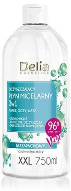 DELIA COSMETICS Cleansing Micellar Liquid 3in1 XXL 750ml | Vaistine1.lt | WestPharmacy.eu