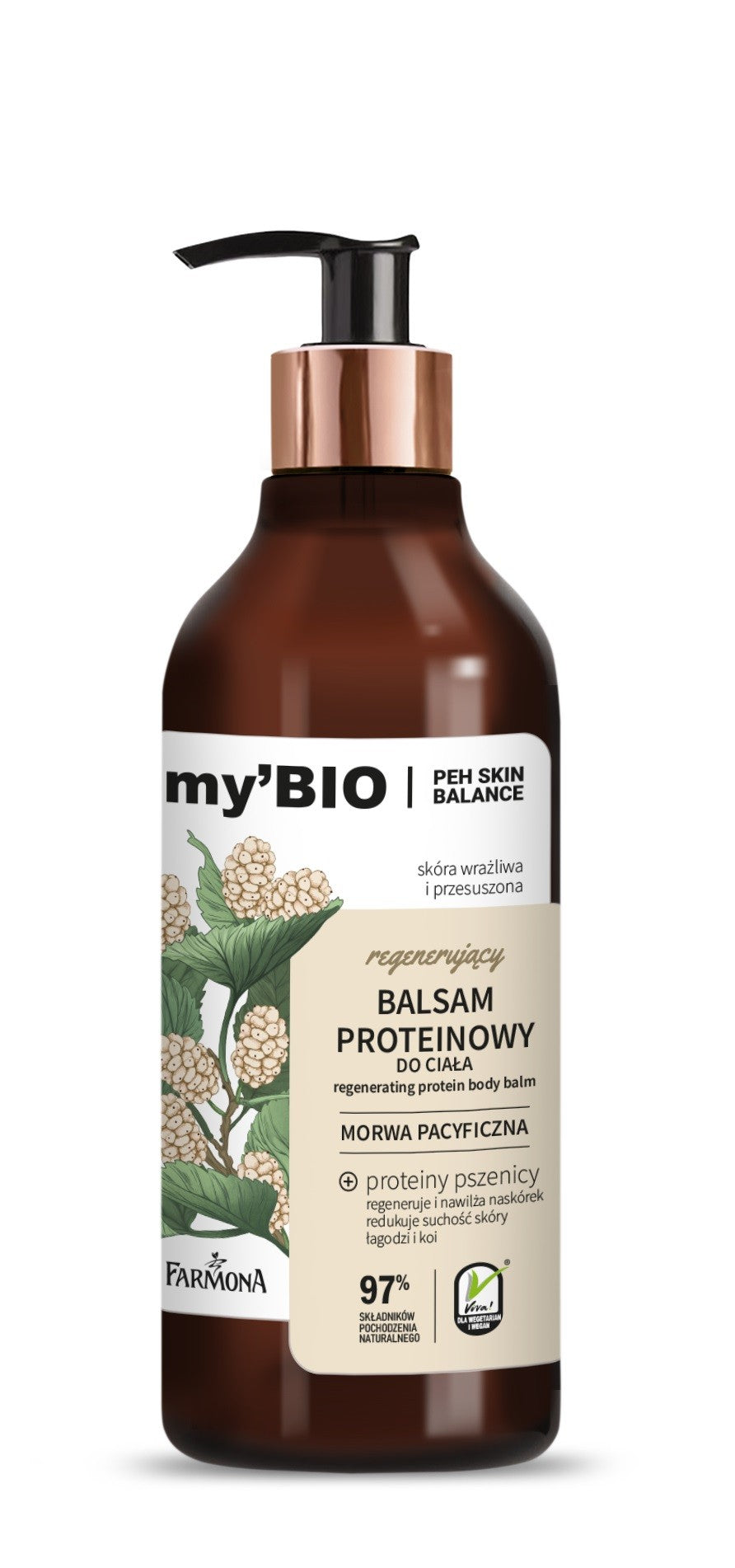 FARMONA my'Bio Regenerating Protein Body Balm Pacific Mulberry 400ml | Vaistine1.lt | WestPharmacy.eu