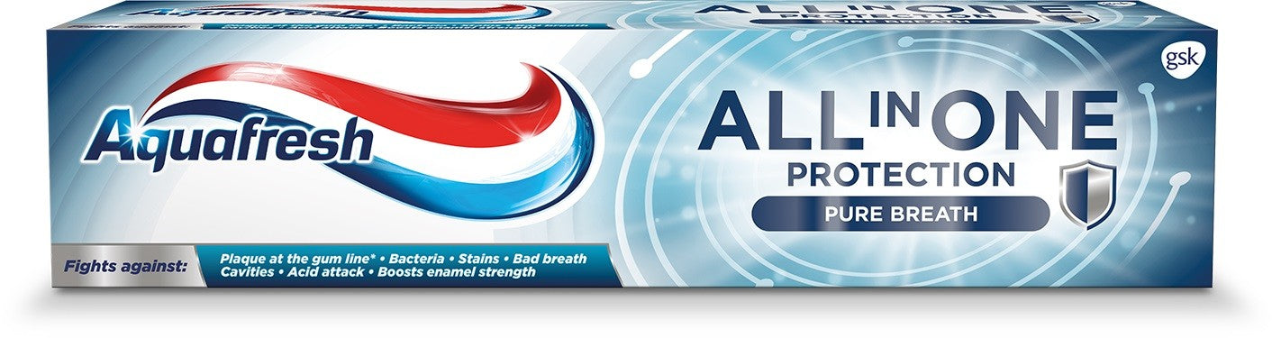 AQUAFRESH Toothpaste ALL IN ONE PROTECT PURE BREATH 100 ml | Vaistine1.lt | WestPharmacy.eu