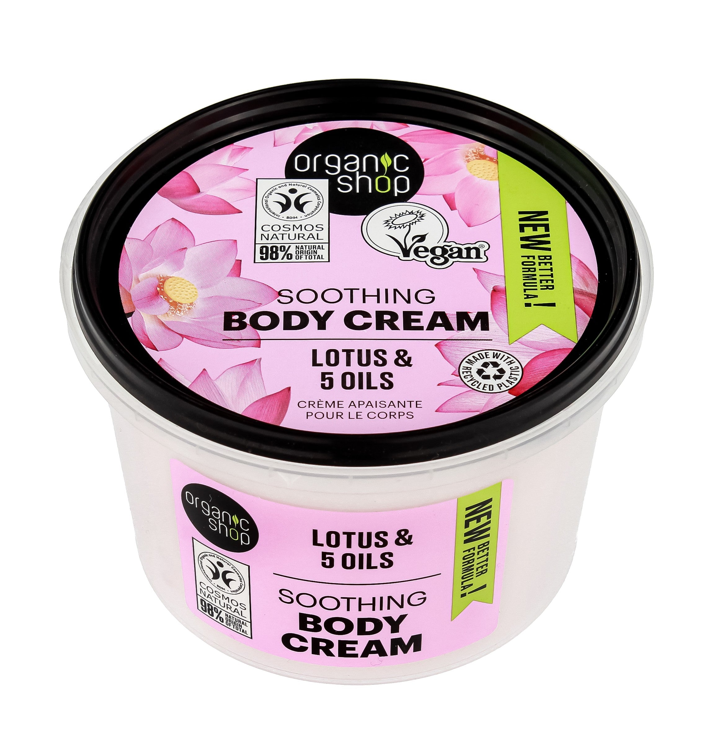 ORGANIC SHOP Body Cream Soothing body cream - Lotus & 5 Oils 250 ml | Vaistine1.lt | WestPharmacy.eu
