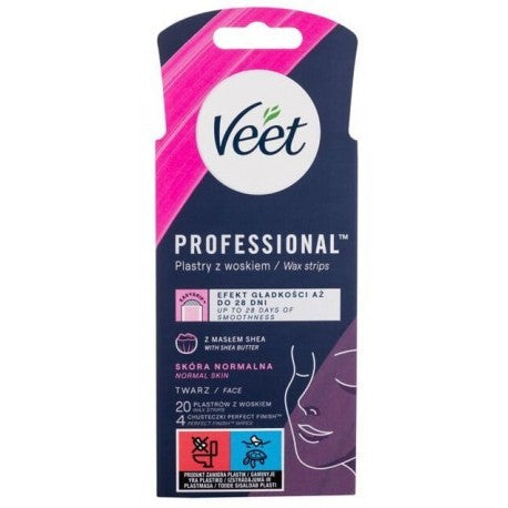 VEET facial depilatory wax strips 20 pcs. | Vaistine1.lt | WestPharmacy.eu
