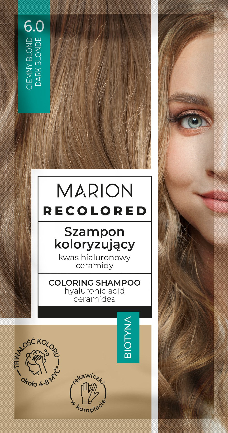 MARION Recolored Coloring Shampoo No. 6.0 Dark Blonde (4-8 washes) 35ml | Vaistine1.lt | WestPharmacy.eu