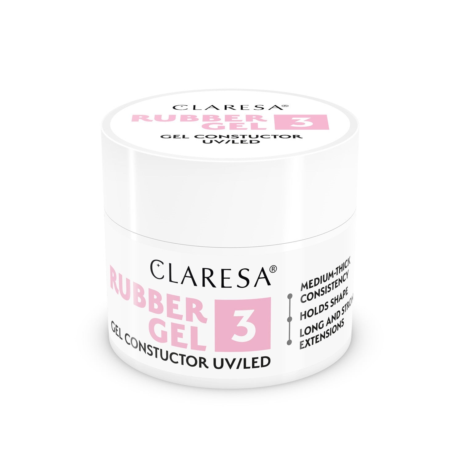 CLARESA Rubber Gel Gel for building and extending nails 03 - 12 g | Vaistine1.lt | WestPharmacy.eu